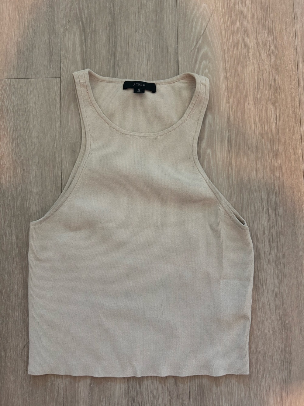 J. Crew Cream Ribbed Tank Top
